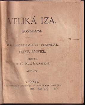 Alexis Bouvier: Veliká Iza