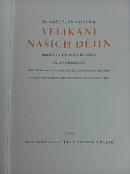 Jaroslav Kosina: Velikáni našich dějin