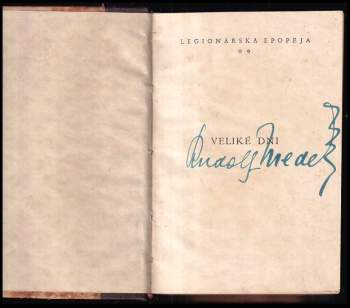 Rudolf Medek: Veliké dni