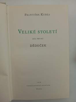 František Kubka: Veliké století