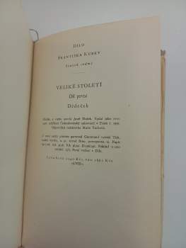 František Kubka: Veliké století