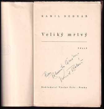 Kamil Bednář: Veliký mrtvý