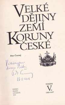 Petr Čornej: Velké dějiny zemí Koruny české