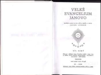 Jakob Lorber: Velké evangelium Janovo