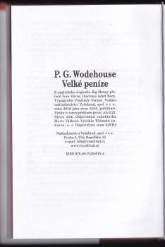 P. G Wodehouse: Velké peníze
