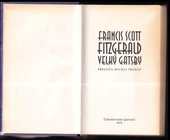 Francis Scott Fitzgerald: Velký Gatsby