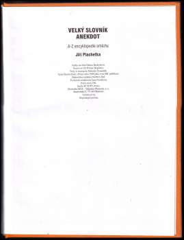 Jiří Plachetka: Velký slovník anekdot