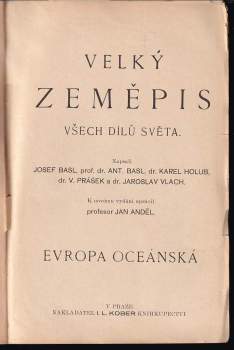 Josef Basl: Velký zeměpis všech dílů světa