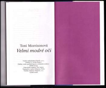 Toni Morrison: Velmi modré oči