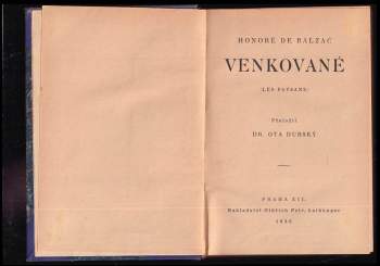 Honoré de Balzac: Venkované