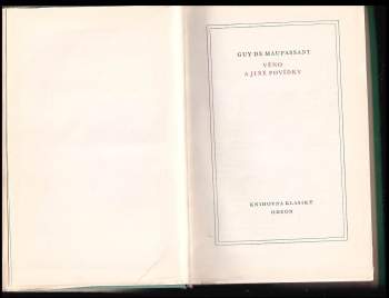 Guy de Maupassant: Věno a jiné povídky