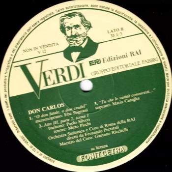 Giuseppe Verdi: Verdi: Edizioni Rai 12 - Brani Da Don Carlos
