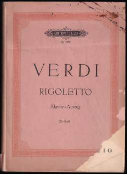 Verdi- Rigoletto- Klavier= Auszug
