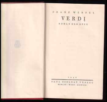 Franz Werfel: Verdi - Roman der Oper