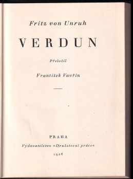 Fritz von Unruh: Verdun