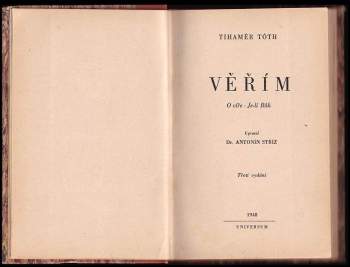 Tihamér Tóth: Věřím