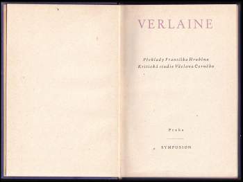 František Hrubín: Verlaine