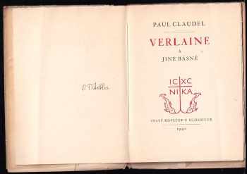 Paul Claudel: Verlaine a jiné básně