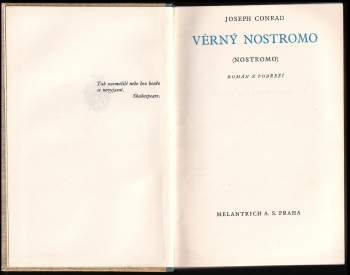 Joseph Conrad: Věrný Nostromo
