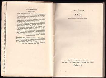 Arthur Rimbaud: Verše