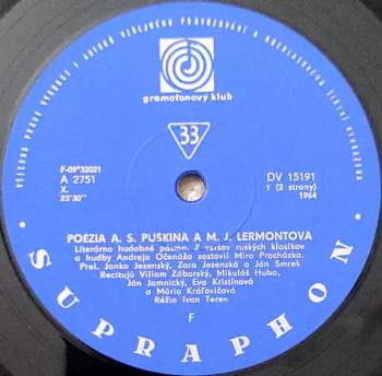 Various: Verše A.S.Puškina A M.J.Lermontova