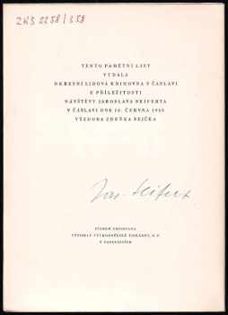 Jaroslav Seifert: Verše o růži