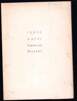 Jaroslav Seifert: Verše o růži