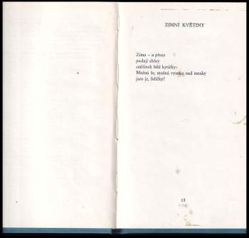 Ota Janeček: Verše psané na vodu