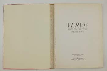 Verve - the french review of art director: Tériade VOL. VIII, 29/30 BEZ BAREVNÝCH LITOGRAFIÍ - POUZE HELIOGRAVURY
