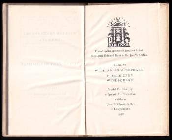 William Shakespeare: Veselé ženy windsorské