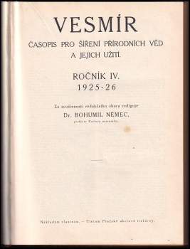 Bohumil Němec: Vesmír, KOMPLETNÍ ROČNÍKY IV. - V.