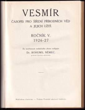 Bohumil Němec: Vesmír, KOMPLETNÍ ROČNÍKY IV. - V.