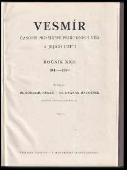 Bohumil Němec: Vesmír, KOMPLETNÍ ROČNÍK XXII., čísla 1 - 10
