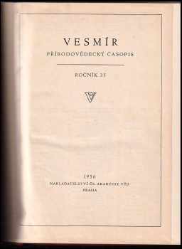 Vesmír Ročník 35 KOMPLET - přírodovědecký časopis