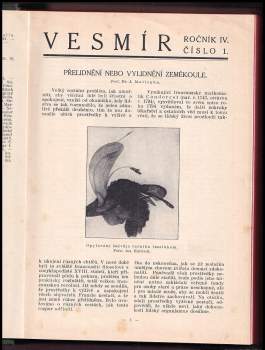 Bohumil Němec: Vesmír - Ročník IV. 1925 - 26 + Ročník V. 1926 - 27