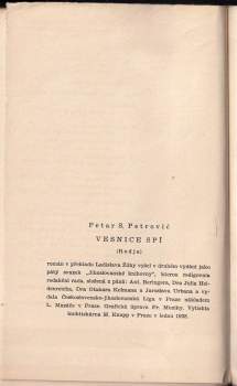 Petar Pecija Petrović: Vesnice spí