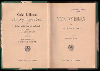 Karolina Světlá: Vesnický román