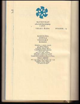 Karolina Světlá: Vesnický román
