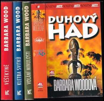 KOMPLET Barbara Wood 4X Duhový had + Věštkyně + Kletba svitků + Volání minulosti - Barbara Wood, Barbara Wood, Barbara Wood, Barbara Wood, Barbara Wood (1998, Knižní klub) - ID: 727070