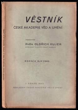 Věstník České akademie věd a umění - ročník XLIX