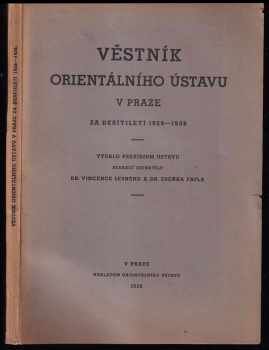 Věstník Orientálního ústavu v Praze za desítiletí 1928-1938