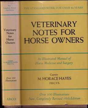 Horace M Hayes: Veterinary Notes For Horse Owners : A Manual of Horse Medicine and Surgery