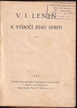Vladimir Il'jič Lenin: V.I. Lenin