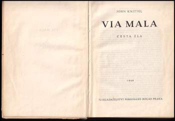 John Knittel: Via mala