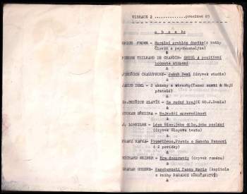 Franz Kafka: Vibrace 2, prosinec 85