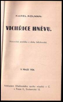 Karel Kolman: Vichřice hněvu