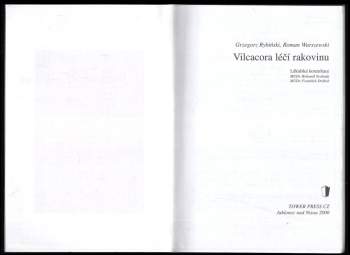 Roman Warszewski: Vilcacora léčí rakovinu
