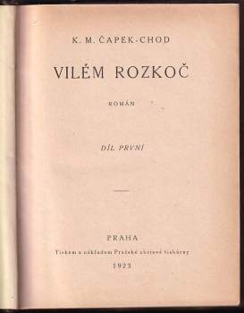 Karel Matěj Čapek Chod: Vilém Rozkoč