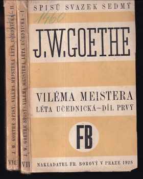 Viléma Meistera léta učednická - Johann Wolfgang von Goethe (1928, František Borový) - ID: 1482626