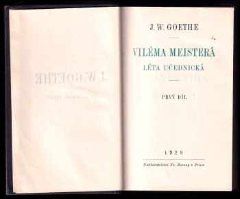 Johann Wolfgang von Goethe: Viléma Meistra léta učednická